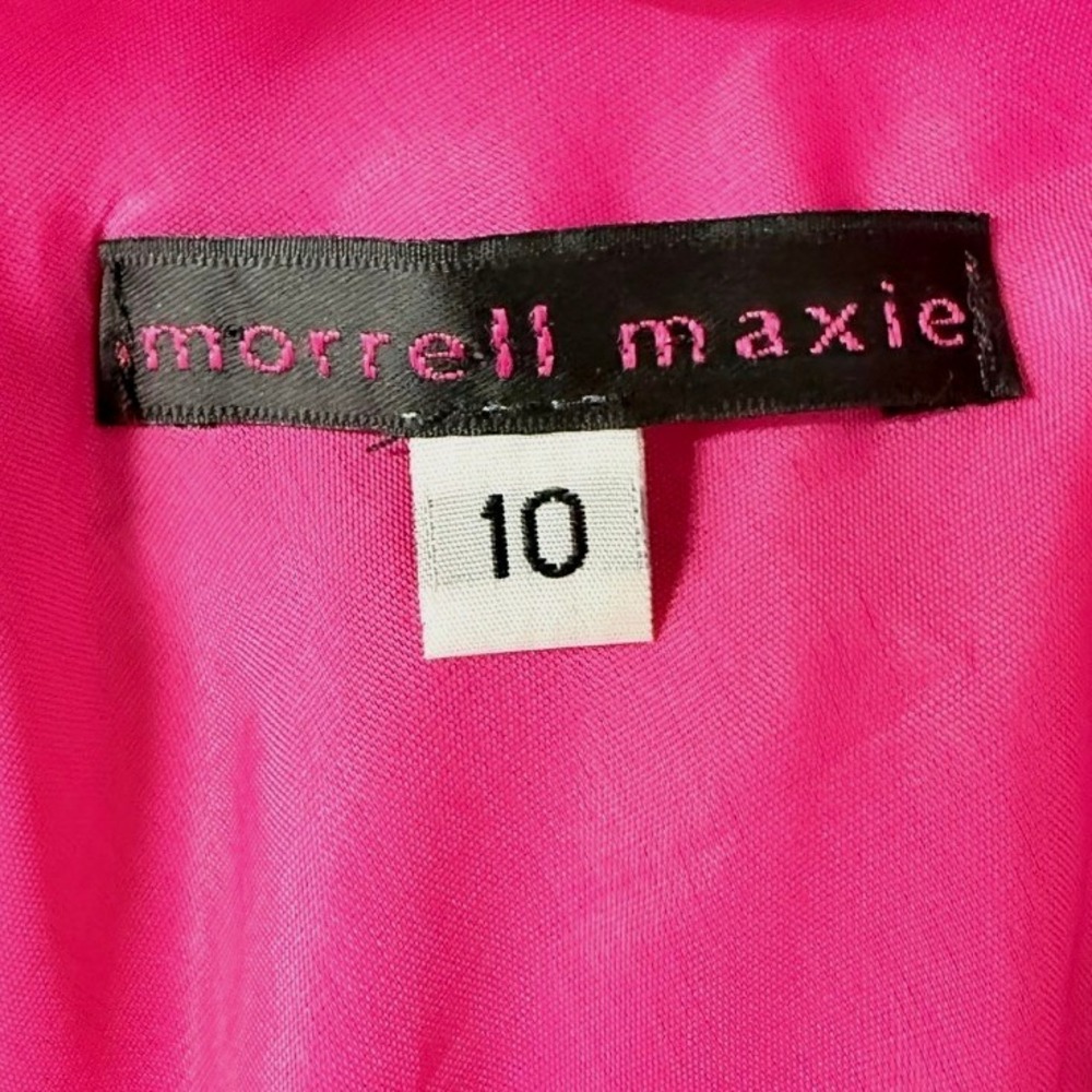 Morrell Maxie VTG 100% Silk Pink Red Psychedelic Asymmetrical Hem Dress 10‎ - Picture 8 of 10